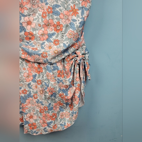 Eomenie One Piece Swimdress Swimsuits Tummy Control Orange Floral Print Size 22W - Picture 6 of 16